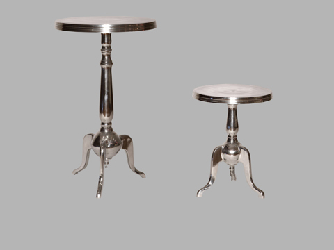 Chrome Stand-up End Table